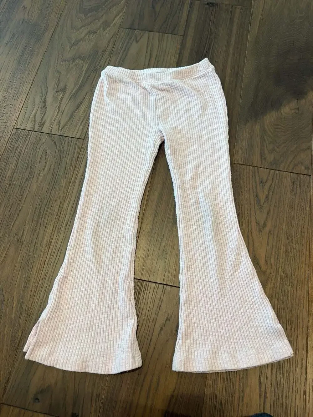 Old Navy Girls Light Pink Ribbed Flared Leggings Size 5T